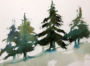 Fir tree painting